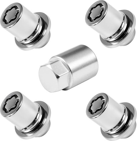 Wheel Lock Lug Nuts Set M12 x 1.5 Anti Theft Fit for Toyota Avalon C-HR Camry Celica Corolla Matrix Mirai MR2 Prius RAV4 Sienna Solara & Lexus, Chrome, Replace Toyota Wheel Lock Key 00276-00900 in Saudi Arabia