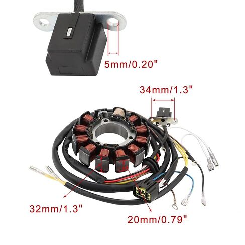 WOOSTAR 12 Coil 12 Wire Magneto Stator Replacement for Polaris 1999 Ranger 500 6x6 2003 Ranger 500 Series 10 2x4 4x4 6x6 2004 Ranger 500 Series 11 2003 Series 10 2004 Series 11 UTV OEM 3087168 in Kuwait