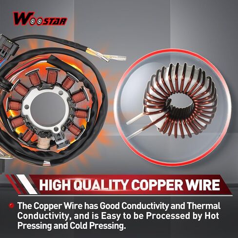 WOOSTAR 12 Coil 12 Wire Magneto Stator Replacement for Polaris 1999 Ranger 500 6x6 2003 Ranger 500 Series 10 2x4 4x4 6x6 2004 Ranger 500 Series 11 2003 Series 10 2004 Series 11 UTV OEM 3087168 in Kuwait