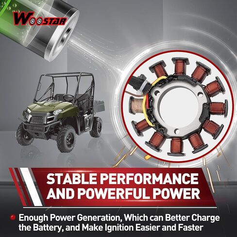 WOOSTAR 12 Coil 12 Wire Magneto Stator Replacement for Polaris 1999 Ranger 500 6x6 2003 Ranger 500 Series 10 2x4 4x4 6x6 2004 Ranger 500 Series 11 2003 Series 10 2004 Series 11 UTV OEM 3087168 in Kuwait