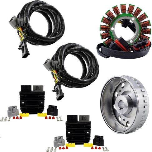 RMSTATOR SPLYT الجزء الثابت + منظم السلسلة + استبدال دولاب الموازنة عالي الإخراج 900 وات لبولاريس RZR/Ranger 570 900 1000 XP 2012-2025 | 4012941/4016868 / 4013970/4014839 / 4013978 in Kuwait