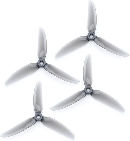 8pcs HQProp 5X4.3X3 V2S 5 Inch 3-Blade Propellers Set (4X CW / 4X CCW) Gray in Kuwait