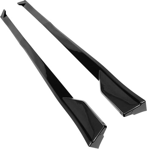IKON MOTORSPORTS, Side Skirts Extension Compatible with 2025-2026 Toyota Camry SE XSE Nightshade, TRD Style PP Polypropylene Gloss Black Rocker Panel Splitter Side Underbody Spoiler in Kuwait