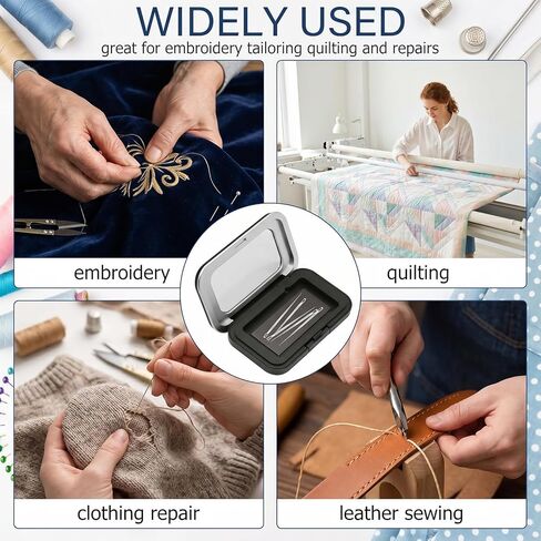 4pcs Magnetic Needle Case with Transparent Acrylic Lid, Magnetic Needle Tin Secures Pins Under 5.5cm, Sewing Needle Case with Snap Closure, Craft Supplies Storage Gift for Sewers in Saudi Arabia