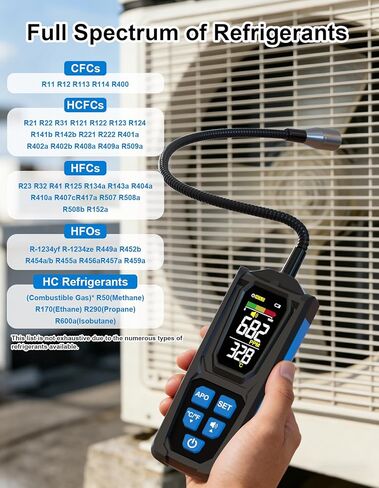 Freon Leak Detector, HVAC Freon Leak Detector, Automotive AC Leak Detection Kit, Sensitive AC Leak Detector HVAC for R12 R22 R134a R1234 R1234yf R600a R410a CFCs HCFCs HFCs HFOs HCs in Kuwait