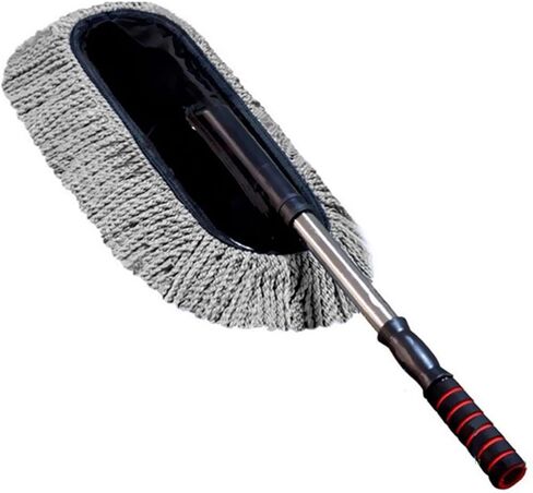 Soft Microfiber Car Duster, Cleaning Exterior Scratch Free Duster, Multi-Purpose Dust Remover with Extendable Handle for Car in Saudi Arabia