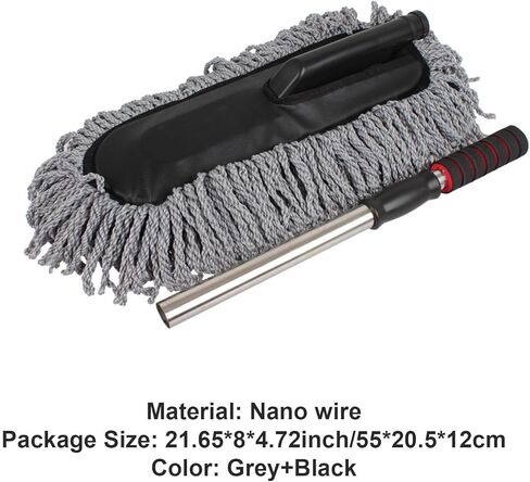 Soft Microfiber Car Duster, Cleaning Exterior Scratch Free Duster, Multi-Purpose Dust Remover with Extendable Handle for Car in Saudi Arabia