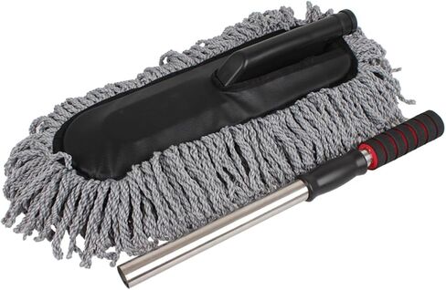 Soft Microfiber Car Duster, Cleaning Exterior Scratch Free Duster, Multi-Purpose Dust Remover with Extendable Handle for Car in Saudi Arabia