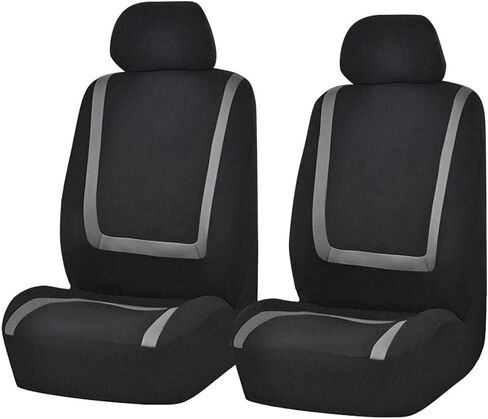 Car Seat Covers Full Set, Soft Breathable Vehicle Front and Rear Split Bench with Headrest Cover, Comfortable Automotive Interior Seat Protector, Universal for Van Truck Sedan (Black) in Saudi Arabia