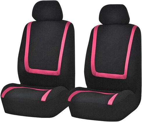 Car Seat Covers Full Set, Soft Breathable Vehicle Front and Rear Split Bench with Headrest Cover, Comfortable Automotive Interior Seat Protector, Universal for Van Truck Sedan (Black) in Saudi Arabia