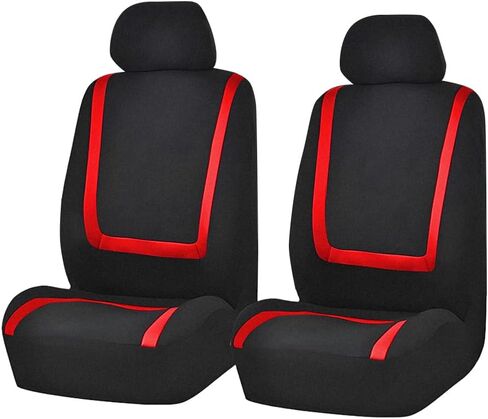 Car Seat Covers Full Set, Soft Breathable Vehicle Front and Rear Split Bench with Headrest Cover, Comfortable Automotive Interior Seat Protector, Universal for Van Truck Sedan (Black) in Saudi Arabia