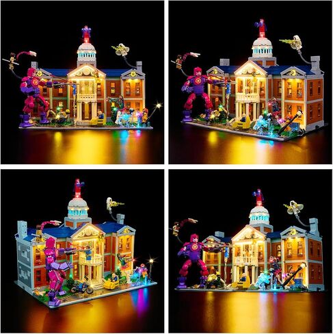طقم إضاءة LED Kyglaring متوافق مع مجموعة Lego 76294، ملحقات الإضاءة المتوافقة مع Marvel X-Men The X-Mansion، Lights Only، إصدار RC. in Kuwait