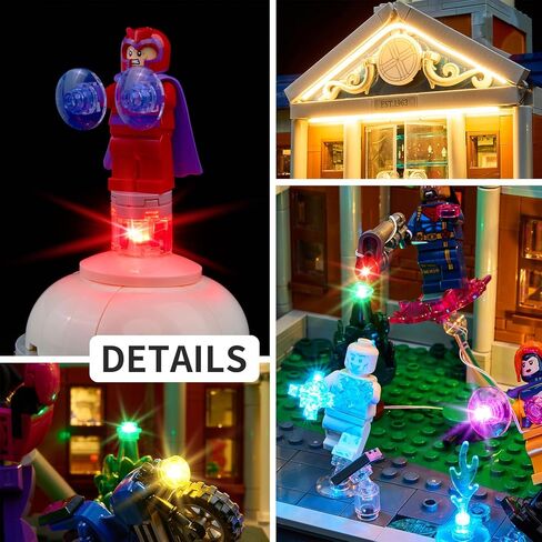 طقم إضاءة LED Kyglaring متوافق مع مجموعة Lego 76294، ملحقات الإضاءة المتوافقة مع Marvel X-Men The X-Mansion، Lights Only، إصدار RC. in Kuwait