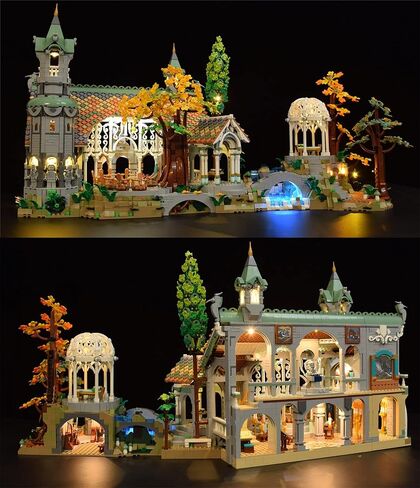 LightGo LED Lighting Kit Designed for The Lord of The Rings Rivendell Compatible with Lego 10316 Building Set - Not Include Model (Remote Version) in Saudi Arabia