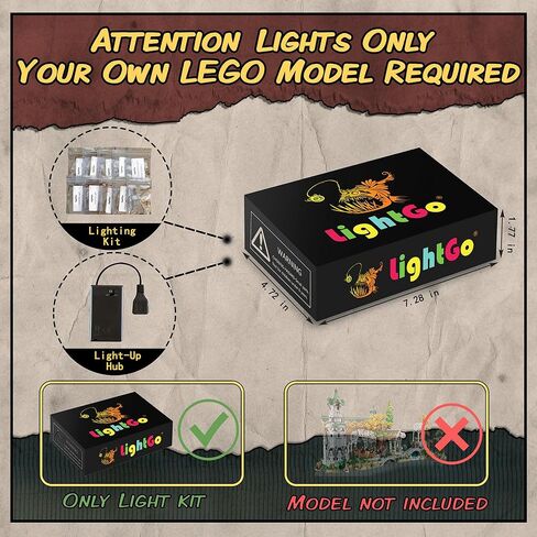 LightGo LED Lighting Kit Designed for The Lord of The Rings Rivendell Compatible with Lego 10316 Building Set - Not Include Model (Remote Version) in Saudi Arabia