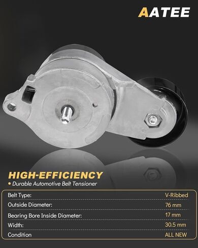 39092 Belt Tensioner Assembly with Pulley For:-Honda Accord 2008 2009 2010, Odyssey 2005-2010, Pilot 2006-2011 Replace# 305390, 49439, 999301A, 31170R70A01, 31170RKB005 in Saudi Arabia