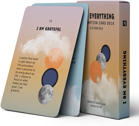 I AM & CO I AM Everything Affirmation Cards Deck - 30 Card Deck - Daily Affirmation Cards for Self Love, Positive Mindset, Motivation & Manifestation - Mindfulness and Self Care Inspirational Cards in Kuwait