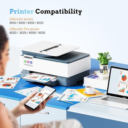 خراطيش حبر LxTek 910XL لاستبدال طابعات HP لحزمة كومبو خراطيش الحبر HP 910XL HP910XL/910 Multipack XL Color لطابعة OfficeJet 8010 8015 8018 8022 Pro 8020 8025 8028 8035 (4 عبوات) in Kuwait