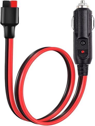 45A Connector to 12V Cigarette Lighter Cable,12AWG Car Cigarette Lighter Plug Extension Cable with Internal 15 Amp Fuse,Compatible with Anderson Power pole For Device Transfer/Connection-1m/3ft in Saudi Arabia