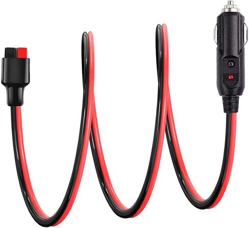 45A Connector to 12V Cigarette Lighter Cable,12AWG Car Cigarette Lighter Plug Extension Cable with Internal 15 Amp Fuse,Compatible with Anderson Power pole For Device Transfer/Connection-1m/3ft in Saudi Arabia