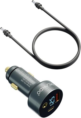 Car Adapter for Starlink Mini, 3-in-1 Car Charger, 12V-24V Cigarette Lighter Adapter with 3.3FT DC Power Cable, Supports DC 65W / PD 45W / USB-A 18W in Saudi Arabia