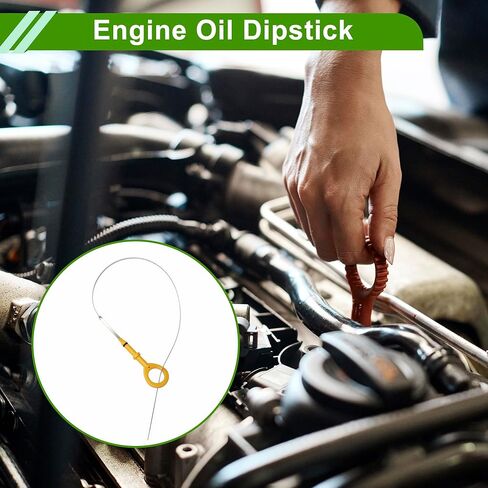 No.1530121030 مقياس زيت المحرك لتويوتا لسليل XA 2004-2006 4 Cyl 1.5L أصفر مستوى الزيت تراجع عصا مؤشر ثقب مزدوج البلاستيك المعادن 1 قطعة in Kuwait