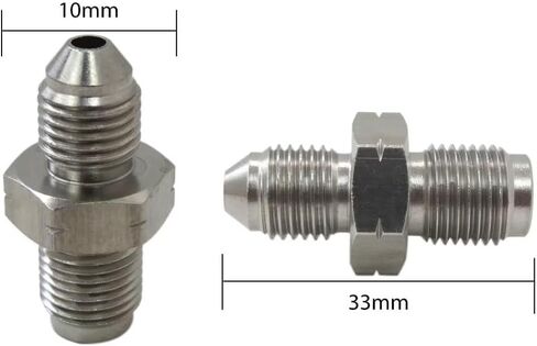 2 حزمة M10 × 1.0 (متري 10 مم) إلى 3AN -3 AN3 تركيبات محول الفرامل مثالية للاستخدام مع خطوط الفرامل، وخطوط القابض، وتغذية زيت التوربو، وضغط الزيت، وأنظمة التوجيه المعزز من XSPANDER in Kuwait