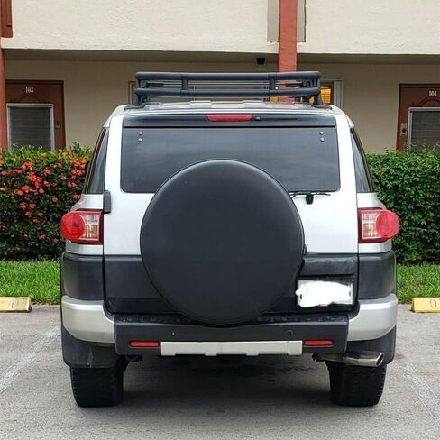 حامل سقف علوي من الألومنيوم من Kojem متوافق مع 2007-2014 Toyota FJ Cruiser Rail Crossbar Top Cargo Luggage Carrier أسود مطلي بمسحوق 165 رطل in Kuwait
