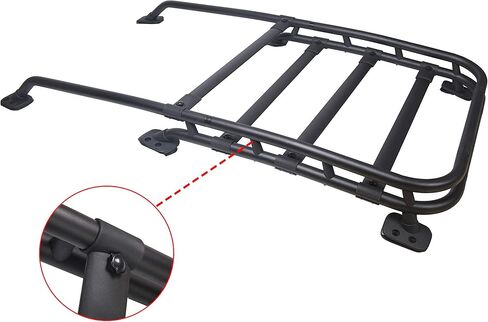 حامل سقف علوي من الألومنيوم من Kojem متوافق مع 2007-2014 Toyota FJ Cruiser Rail Crossbar Top Cargo Luggage Carrier أسود مطلي بمسحوق 165 رطل in Kuwait
