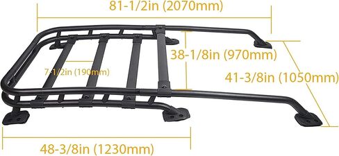 حامل سقف علوي من الألومنيوم من Kojem متوافق مع 2007-2014 Toyota FJ Cruiser Rail Crossbar Top Cargo Luggage Carrier أسود مطلي بمسحوق 165 رطل in Kuwait