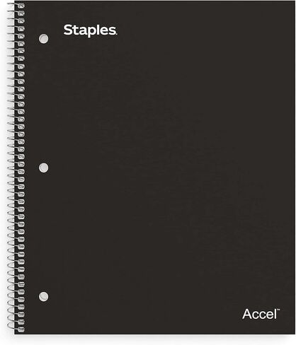 دفتر ملاحظات STAPLES Premium ذو ​​موضوعين، 8.5 بوصة × 11 بوصة، مسطر بالكلية، 120 ورقة، 3 عبوات in Kuwait