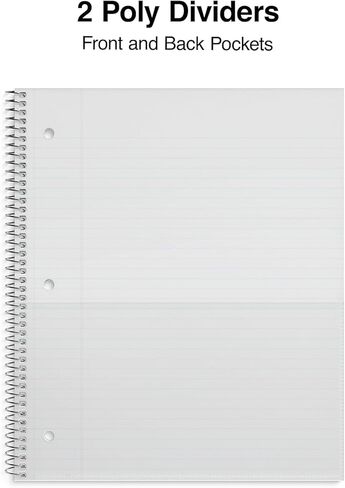 دفتر ملاحظات STAPLES Premium ذو ​​موضوعين، 8.5 بوصة × 11 بوصة، مسطر بالكلية، 120 ورقة، 3 عبوات in Kuwait
