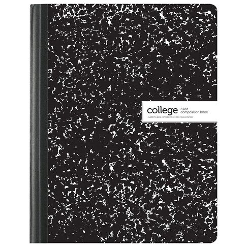 Office Depot® Brand Composition Books, 7-1/2" x 9-3/4", College Ruled, 100 Sheets, Black/White, Case Of 24 Notebooks in Kuwait