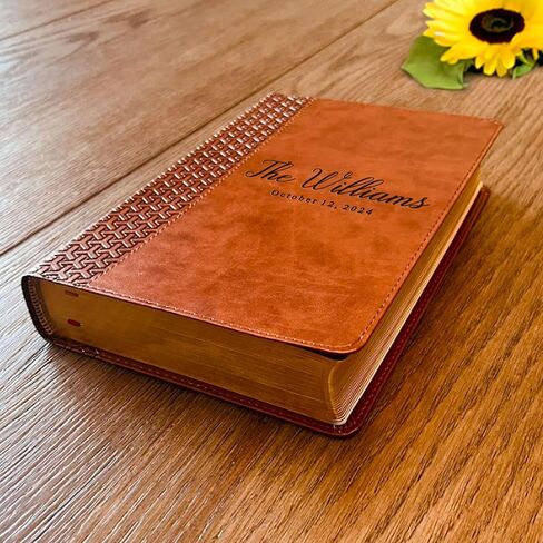 Personalized KJV Family Bible, Custom Engraved KJV Family Study Bible, Wedding Gifts, Christian Gifts, Family Bible for Wedding in Saudi Arabia