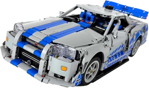 حامل عرض متوافق مع LEGO Technic 42210 2 Fast 2 Furious Nissan Skyline GT-R - حامل عرض السيارة بزاوية - المجموعة غير متضمنة in Kuwait