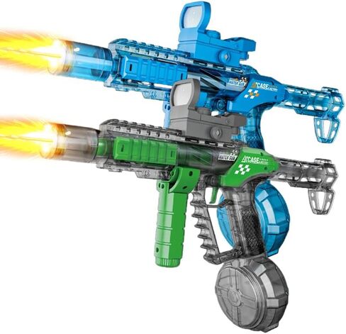 Electric Water Gun for Adults & Kids, Powerful Automatic Squirt Water Guns with Sound & LED Flashing, 32ft Long Range, Summer Outdoor Water Toys for Pool Beach Party Gifts for Boys & Girls(2 Pack) in Saudi Arabia