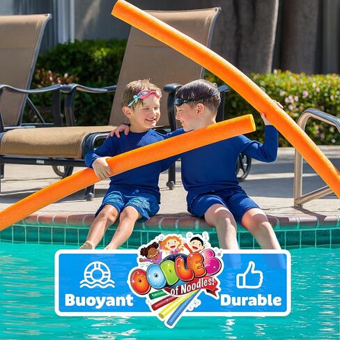 Oodles of Noodles Foam Pool Swim Noodles 2 Pack, Hollow Core Swimming Foam Tube for Pool Floats, Buoyant for Beach, Water Play, Crafts, DIY Projects & Pipe Insulation in Saudi Arabia