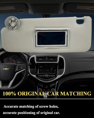 Sun Visor Fits for Chevy Sonic 2012-2019 Spark 2013-2016 Replacement Driver Left Side Car Sun Visor with Mirror P95327509 in Saudi Arabia