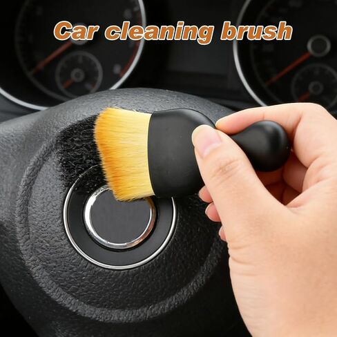 6PCS Car Interior Detailing Brush Set, Ultra Soft Boars Bristle Detailing Brushes for Cleaning Interior or Exterior, Emblem, Wheels, Air Vent, Leather Seats, Car Accessories for Truck, SUV in Saudi Arabia