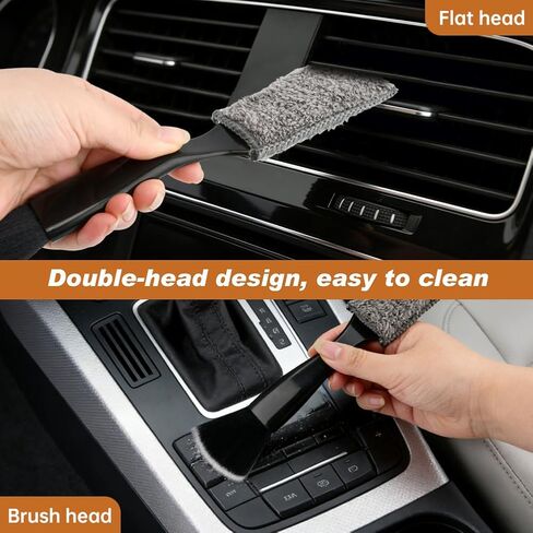 6PCS Car Interior Detailing Brush Set, Ultra Soft Boars Bristle Detailing Brushes for Cleaning Interior or Exterior, Emblem, Wheels, Air Vent, Leather Seats, Car Accessories for Truck, SUV in Saudi Arabia