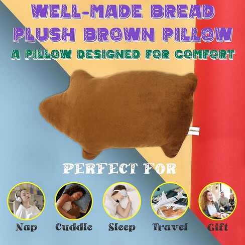 EsTodo Marranitos Pillow - Mexican Bread Pillow - Pan Dulce Puerquito Almohada for Desk Office Travel - Plush Squishy Pillows - Mexico Gift - Mexican Ideas (Small - 16 x 10 Inches) in Saudi Arabia