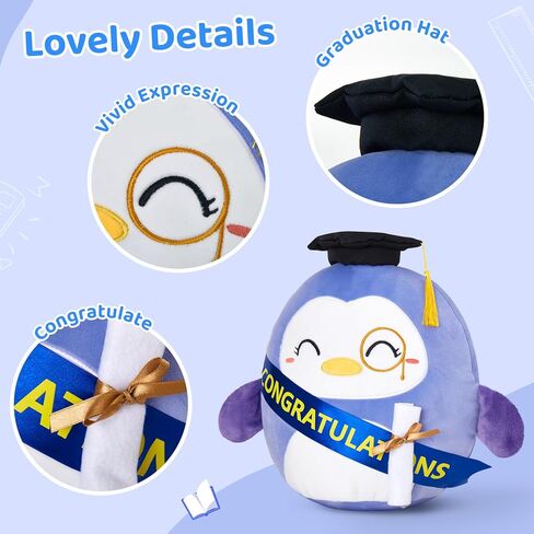 Houwsbaby 13'' Class of 2024 Graduation Penguin Plush Pillow,Graduation Stuffed Animal,Graduation Gift,Graduation Plush Toy,Graduation Decoration,for Graduates Graduation Party in Kuwait