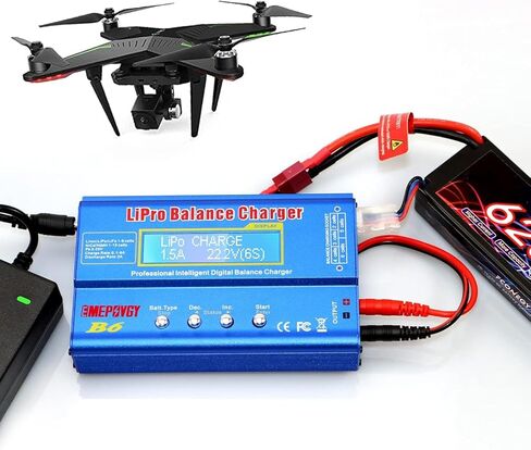 شاحن توازن بطارية ليبو B6 مفرغ 80 وات لبطارية NiMH/NiCd (1-15S) LiPo/Li-ion/Life (1-6S) شاحن توازن بطاريات هواية RC مع مصدر طاقة تيار متردد in Kuwait