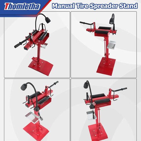 Manual Tire Expander Portable Tire Changer Stand Adjustable Red with Working Light for Light Truck and Car in Kuwait