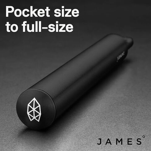 JAMES° Stilwell Compact Pen Re-Imagined, Premium EDC Mini Pen with Stainless Steel Barrel Design, Black in Saudi Arabia