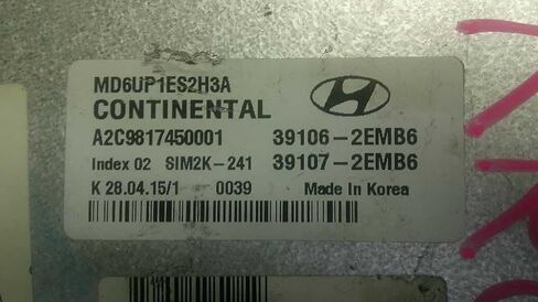 Engine ECM Control Module 1.8L Fits 14-16 Compatible with Hyundai Elantra 39107-2EMB6 391072EMB6 in Kuwait