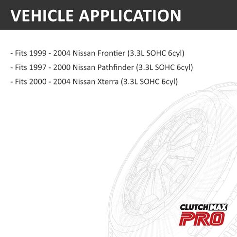 مجموعة القابض ClutchMaxPRO Performance Stage 3 متوافقة مع 1997-2000 Nissan Pathfinder 1999-2004 Frontier 2000 2001 2002 2003 2004 Xterra 3.3L VG33E (CP06062HDC-ST3) in Kuwait