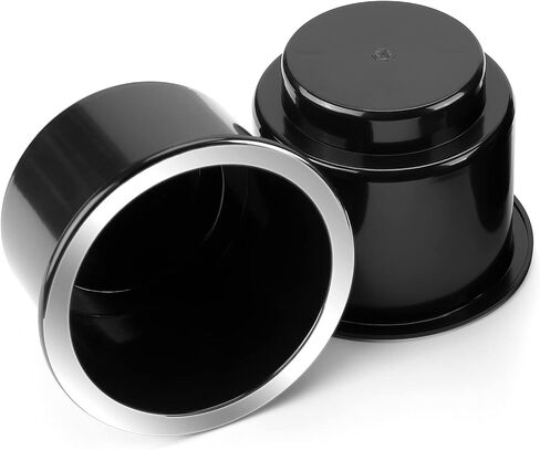 JoyTutus Cup Holder Insert 2pcs for RV Boat Car Couch Golf Cart, Elegant Chrome, Large Plastic Universal Drop in Cup Holder for Pontoon Table Sofa in Kuwait