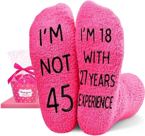 HAPPYPOP 43rd Birthday Gifts Ideas for Women - Socks for 43 Year Olds, 43rd Birthday Socks, Best Gifts for 43 Year Old Woman in Saudi Arabia