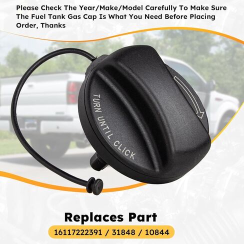 Gas Cap & Fuel Cap Compatible with 2001-2018 BMW 320i 323i 325i xi 328i 330i 335i 525i 528i 530i 535i gt, X1 X3 X5, X6 128i 430i, 6 & 7 Series & MINI Cooper | 16117222391, 31848, 10844 in Saudi Arabia